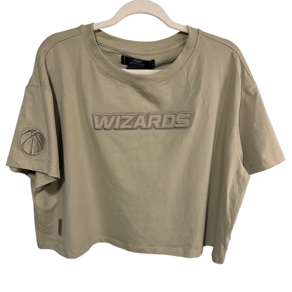 Pro Standard Washington Wizards NBA WNBA Boxy Crop Top Women's Size XL Taupe New